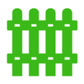 Icon grüner Zaun
